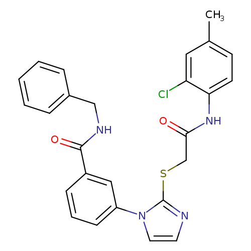 N-benzyl-3-[2-({[(2-chloro-4-methylphenyl)carbamoyl]methyl}sulfanyl)-1H-imidazol-1-yl]benzamide