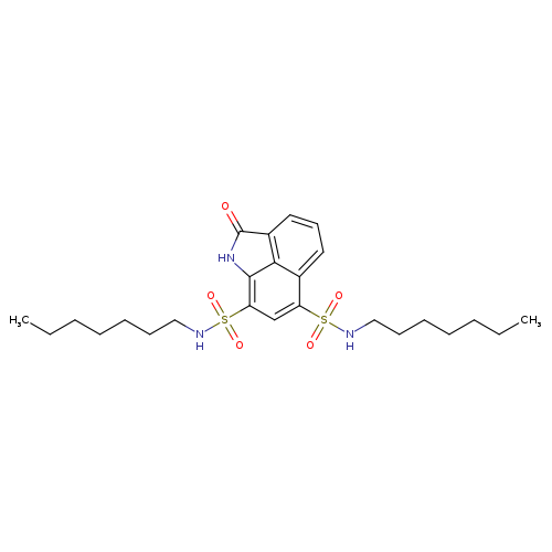 N9,N11-diheptyl-3-oxo-2-azatricyclo[6.3.1.0^{4,12}]dodeca-1(11),4,6,8(12),9-pentaene-9,11-disulfonamide