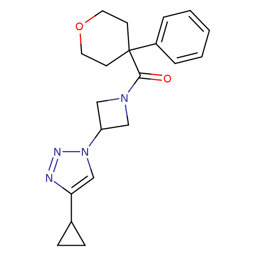 4-cyclopropyl-1-[1-(4-phenyloxane-4-carbonyl)azetidin-3-yl]-1H-1,2,3-triazole
