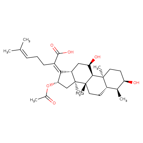 29-Nordammara-17(20),24-dien-21-oic acid,16-(acetyloxy)-3,11-dihydroxy-, (3a,4a,8a,9b,11a,13a,14b,16b,17E)-