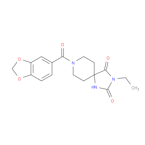 8-(2H-1,3-benzodioxole-5-carbonyl)-3-ethyl-1,3,8-triazaspiro[4.5]decane-2,4-dione