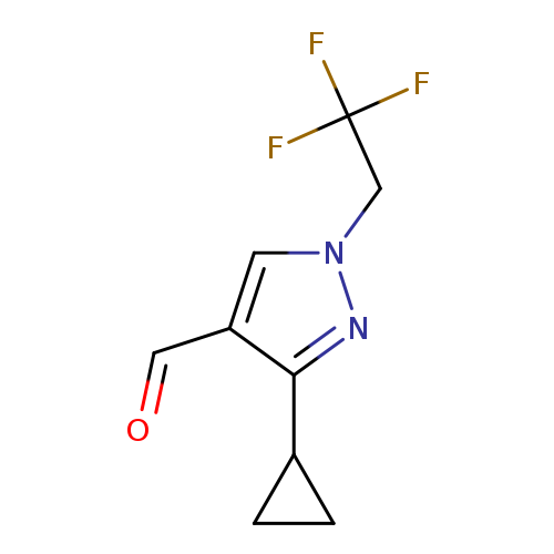 3-Cyclopropyl-1-(2,2,2-trifluoroethyl)-1H-pyrazole-4-carbaldehyde