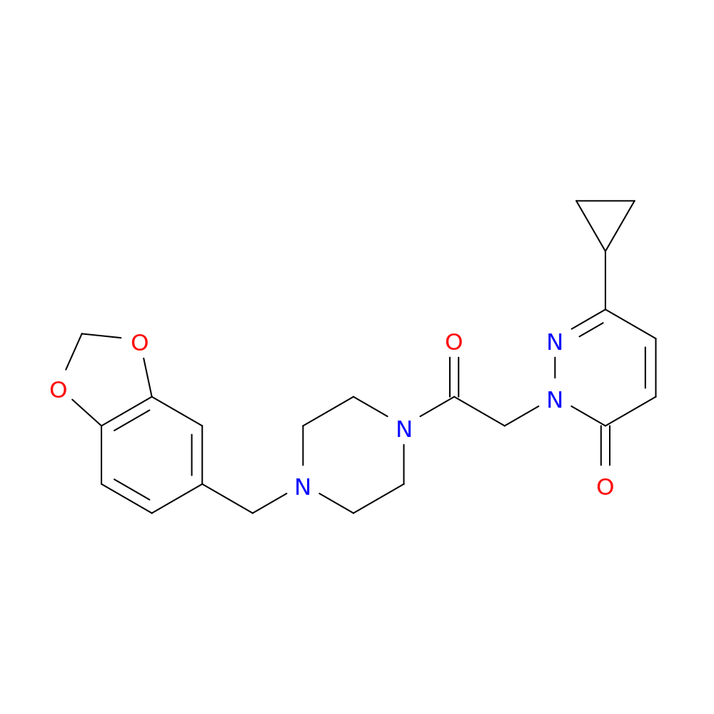 2-(2-{4-[(2H-1,3-benzodioxol-5-yl)methyl]piperazin-1-yl}-2-oxoethyl)-6-cyclopropyl-2,3-dihydropyridazin-3-one