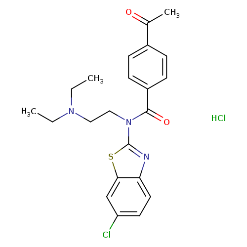 4-acetyl-N-(6-chloro-1,3-benzothiazol-2-yl)-N-[2-(diethylamino)ethyl]benzamide hydrochloride