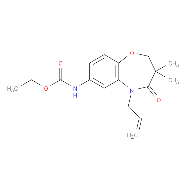 ethyl N-[3,3-dimethyl-4-oxo-5-(prop-2-en-1-yl)-2,3,4,5-tetrahydro-1,5-benzoxazepin-7-yl]carbamate