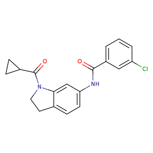 3-chloro-N-(1-cyclopropanecarbonyl-2,3-dihydro-1H-indol-6-yl)benzamide