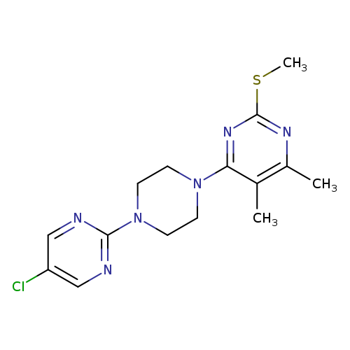 4-[4-(5-chloropyrimidin-2-yl)piperazin-1-yl]-5,6-dimethyl-2-(methylsulfanyl)pyrimidine