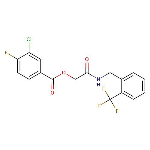 ({[2-(trifluoromethyl)phenyl]methyl}carbamoyl)methyl 3-chloro-4-fluorobenzoate