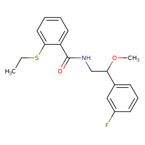 2-(ethylsulfanyl)-N-[2-(3-fluorophenyl)-2-methoxyethyl]benzamide