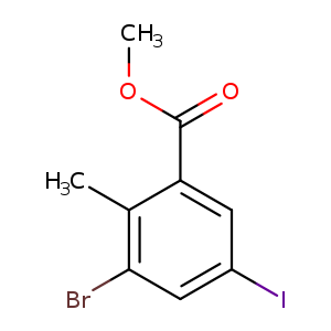 3-Bromo-5-iodo-2-methyl benzoic acid methyl ester