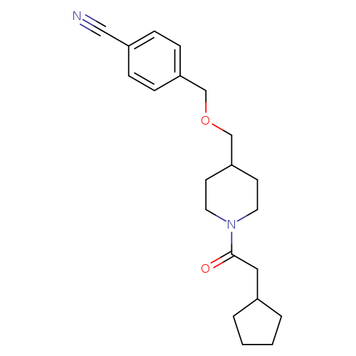 4-({[1-(2-cyclopentylacetyl)piperidin-4-yl]methoxy}methyl)benzonitrile