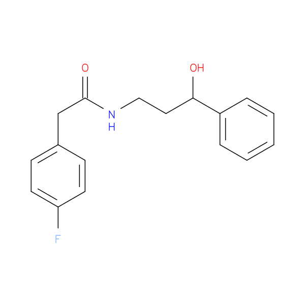 2-(4-fluorophenyl)-N-(3-hydroxy-3-phenylpropyl)acetamide