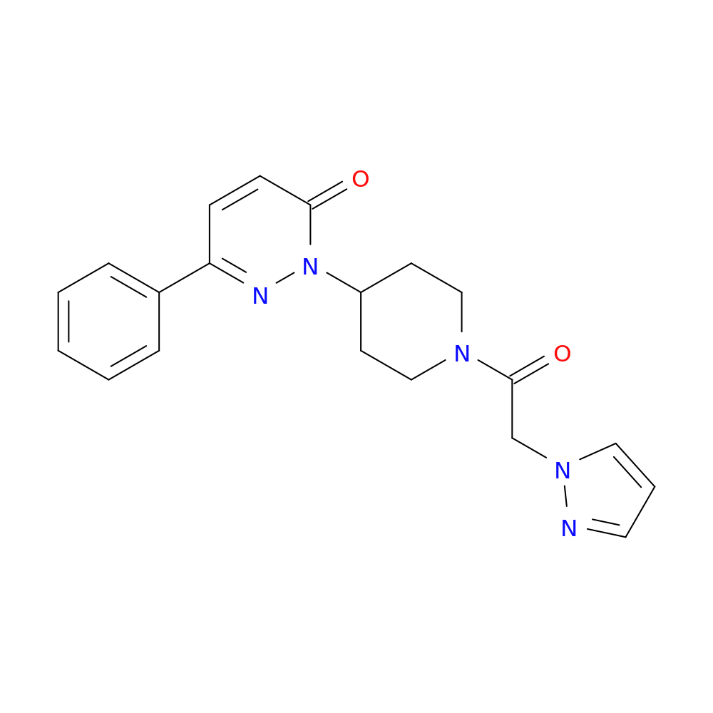 6-phenyl-2-{1-[2-(1H-pyrazol-1-yl)acetyl]piperidin-4-yl}-2,3-dihydropyridazin-3-one