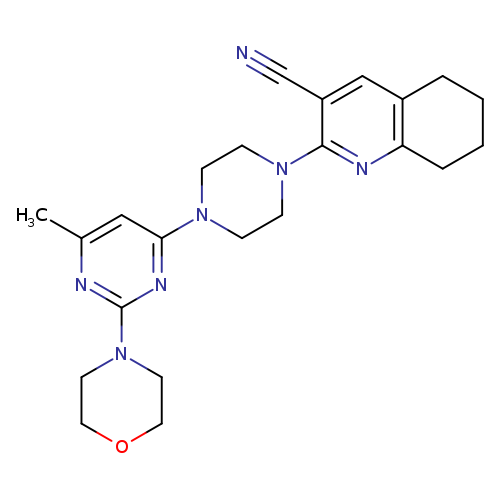 2-{4-[6-methyl-2-(morpholin-4-yl)pyrimidin-4-yl]piperazin-1-yl}-5,6,7,8-tetrahydroquinoline-3-carbonitrile