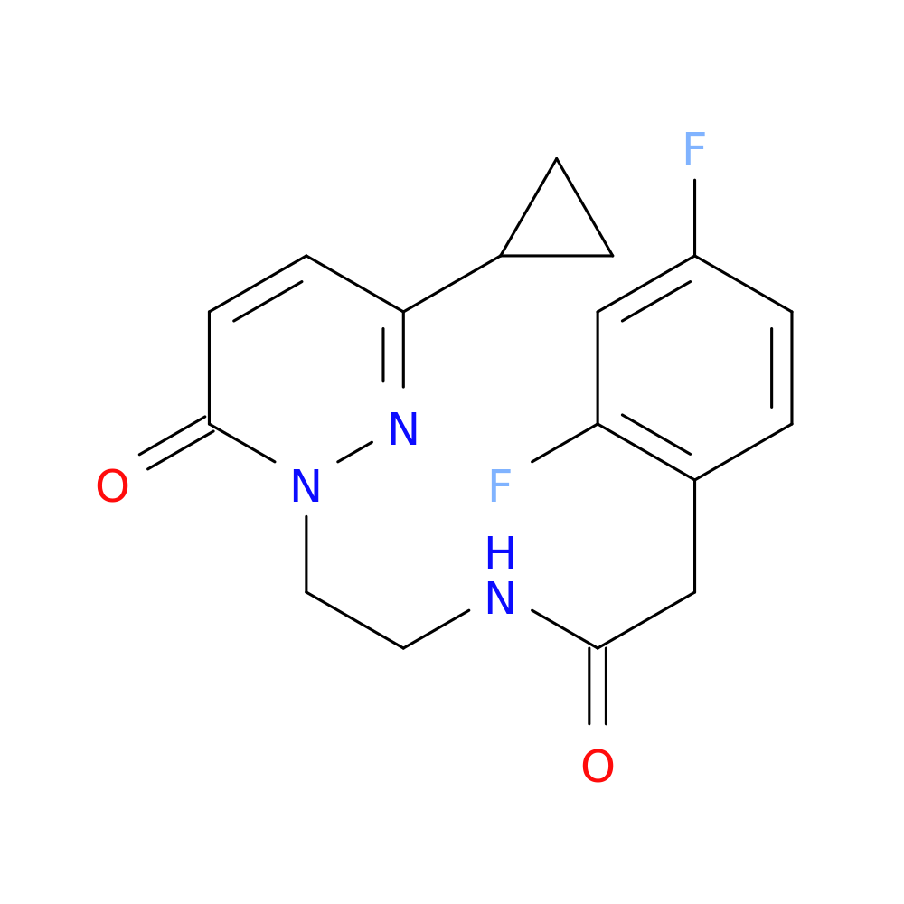 N-[2-(3-cyclopropyl-6-oxo-1,6-dihydropyridazin-1-yl)ethyl]-2-(2,4-difluorophenyl)acetamide