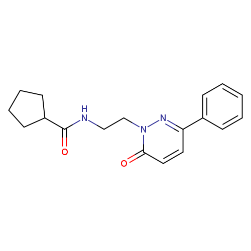 N-[2-(6-oxo-3-phenyl-1,6-dihydropyridazin-1-yl)ethyl]cyclopentanecarboxamide
