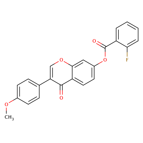 3-(4-methoxyphenyl)-4-oxo-4H-chromen-7-yl 2-fluorobenzoate