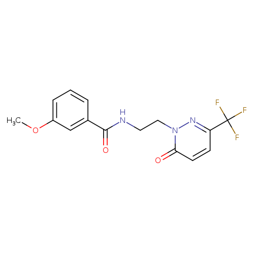 3-methoxy-N-{2-[6-oxo-3-(trifluoromethyl)-1,6-dihydropyridazin-1-yl]ethyl}benzamide