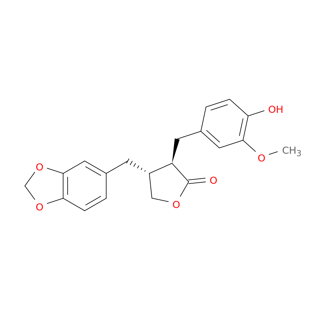 (3R,4R)-4-(Benzo[d][1,3]dioxol-5-ylmethyl)-3-(4-hydroxy-3-methoxybenzyl)dihydrofuran-2(3H)-one