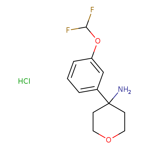 4-[3-(difluoromethoxy)phenyl]oxan-4-amine hydrochloride