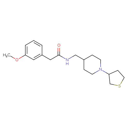 2-(3-methoxyphenyl)-N-{[1-(thiolan-3-yl)piperidin-4-yl]methyl}acetamide