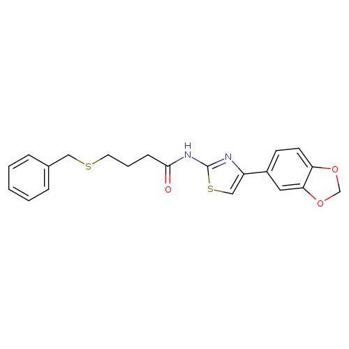 N-[4-(2H-1,3-benzodioxol-5-yl)-1,3-thiazol-2-yl]-4-(benzylsulfanyl)butanamide