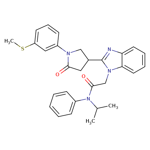 2-(2-{1-[3-(methylsulfanyl)phenyl]-5-oxopyrrolidin-3-yl}-1H-1,3-benzodiazol-1-yl)-N-phenyl-N-(propan-2-yl)acetamide