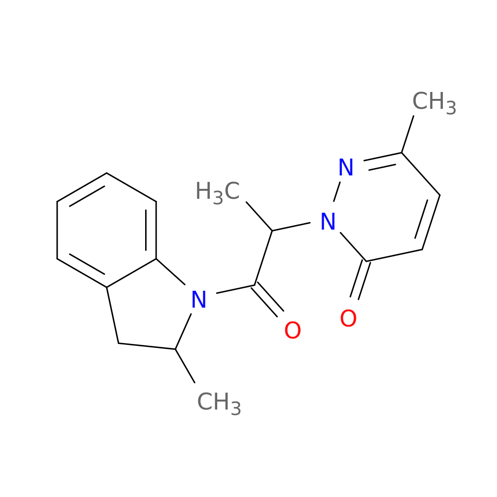6-methyl-2-[1-(2-methyl-2,3-dihydro-1H-indol-1-yl)-1-oxopropan-2-yl]-2,3-dihydropyridazin-3-one