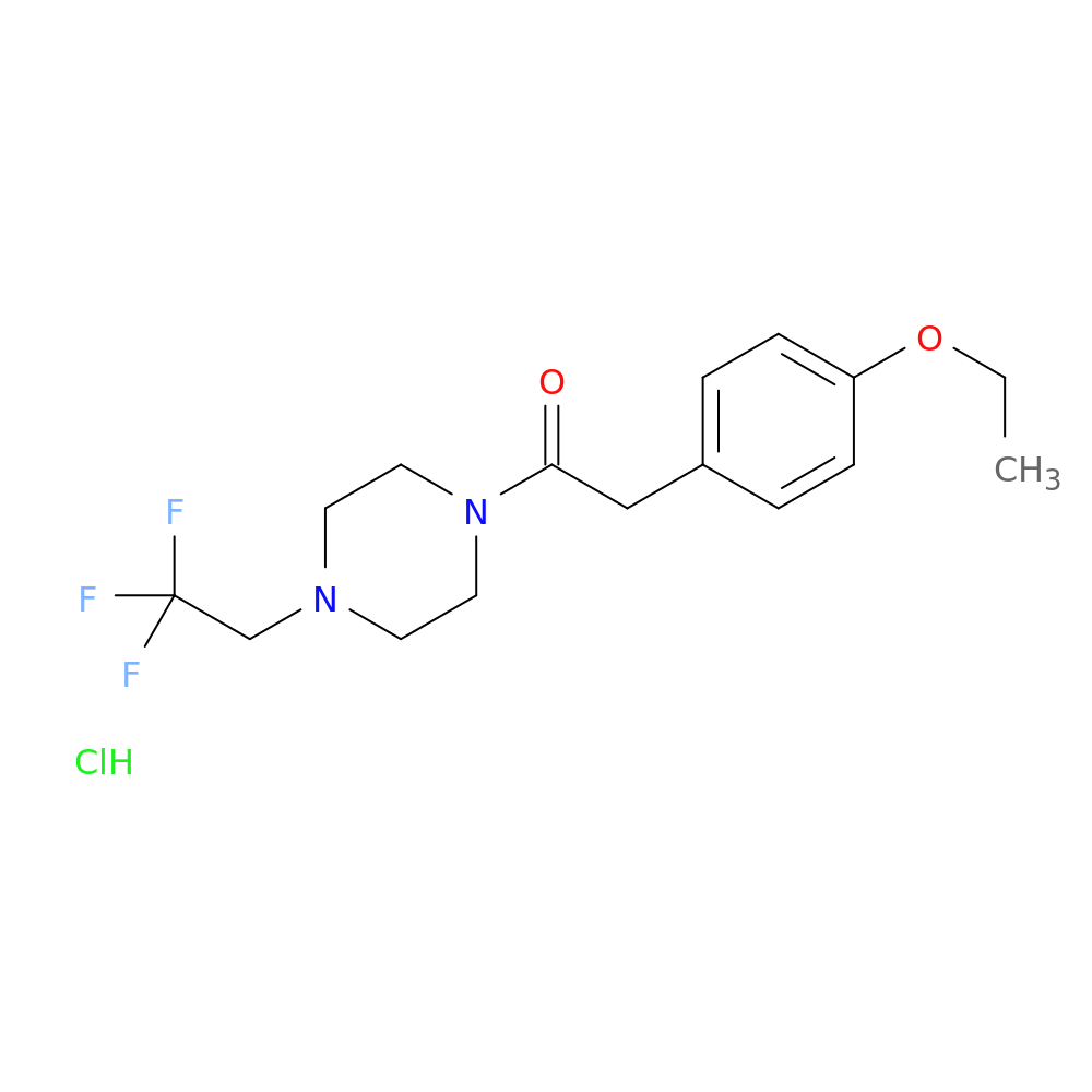 2-(4-ethoxyphenyl)-1-[4-(2,2,2-trifluoroethyl)piperazin-1-yl]ethan-1-one hydrochloride