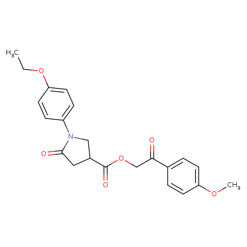2-(4-methoxyphenyl)-2-oxoethyl 1-(4-ethoxyphenyl)-5-oxo-3-pyrrolidinecarboxylate