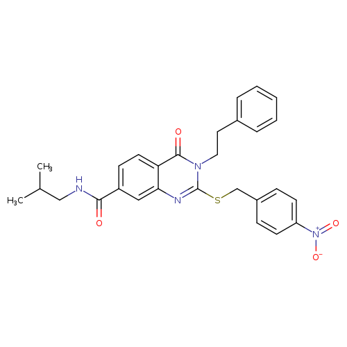 N-(2-methylpropyl)-2-{[(4-nitrophenyl)methyl]sulfanyl}-4-oxo-3-(2-phenylethyl)-3,4-dihydroquinazoline-7-carboxamide