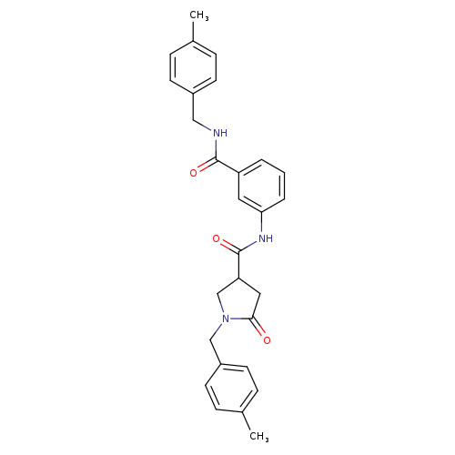1-[(4-methylphenyl)methyl]-N-(3-{[(4-methylphenyl)methyl]carbamoyl}phenyl)-5-oxopyrrolidine-3-carboxamide