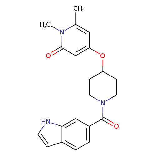 4-{[1-(1H-indole-6-carbonyl)piperidin-4-yl]oxy}-1,6-dimethyl-1,2-dihydropyridin-2-one