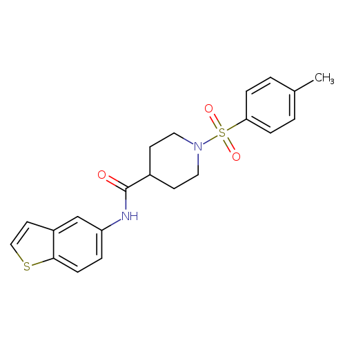 N-(1-benzothiophen-5-yl)-1-(4-methylbenzenesulfonyl)piperidine-4-carboxamide
