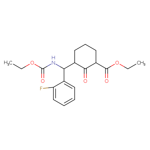 ethyl 3-{[(ethoxycarbonyl)amino](2-fluorophenyl)methyl}-2-oxocyclohexane-1-carboxylate