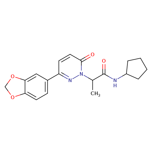 2-[3-(2H-1,3-benzodioxol-5-yl)-6-oxo-1,6-dihydropyridazin-1-yl]-N-cyclopentylpropanamide