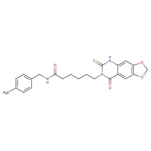 N-[(4-methylphenyl)methyl]-6-{8-oxo-6-sulfanylidene-2H,5H,6H,7H,8H-[1,3]dioxolo[4,5-g]quinazolin-7-yl}hexanamide