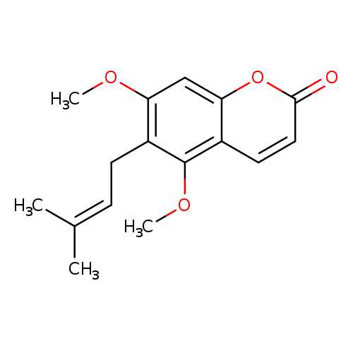 6-(3-Methyl-2-butenyl)-5,7-dimethoxy-2H-1-benzopyran-2-one
