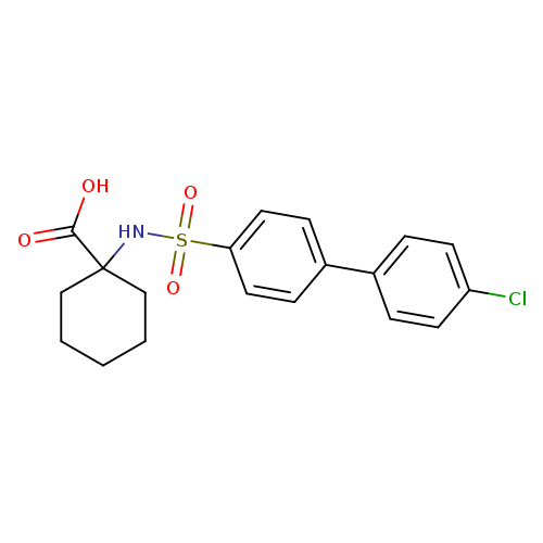 1-((4'-Chloro-[1,1'-biphenyl])-4-sulfonamido)cyclohexane-1-carboxylic acid