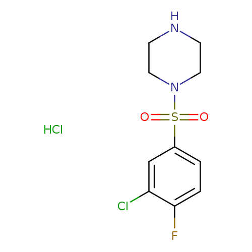 1-(3-chloro-4-fluorobenzenesulfonyl)piperazine hydrochloride