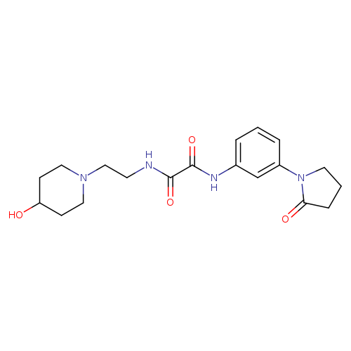 N'-[2-(4-hydroxypiperidin-1-yl)ethyl]-N-[3-(2-oxopyrrolidin-1-yl)phenyl]ethanediamide
