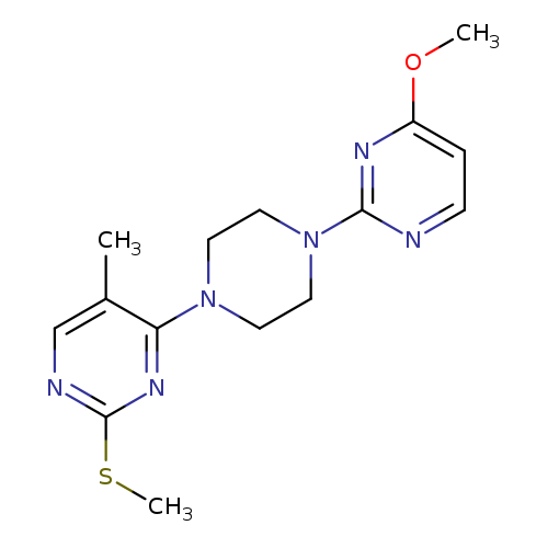 4-[4-(4-methoxypyrimidin-2-yl)piperazin-1-yl]-5-methyl-2-(methylsulfanyl)pyrimidine