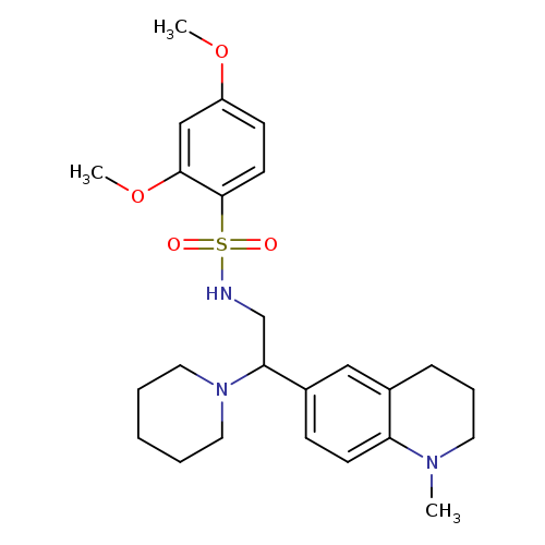 2,4-dimethoxy-N-[2-(1-methyl-1,2,3,4-tetrahydroquinolin-6-yl)-2-(piperidin-1-yl)ethyl]benzene-1-sulfonamide
