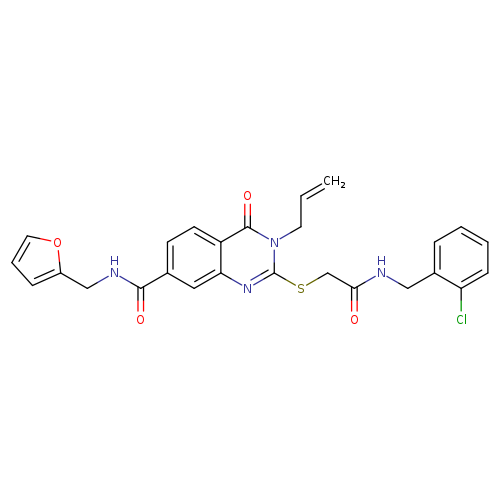 2-[({[(2-chlorophenyl)methyl]carbamoyl}methyl)sulfanyl]-N-[(furan-2-yl)methyl]-4-oxo-3-(prop-2-en-1-yl)-3,4-dihydroquinazoline-7-carboxamide