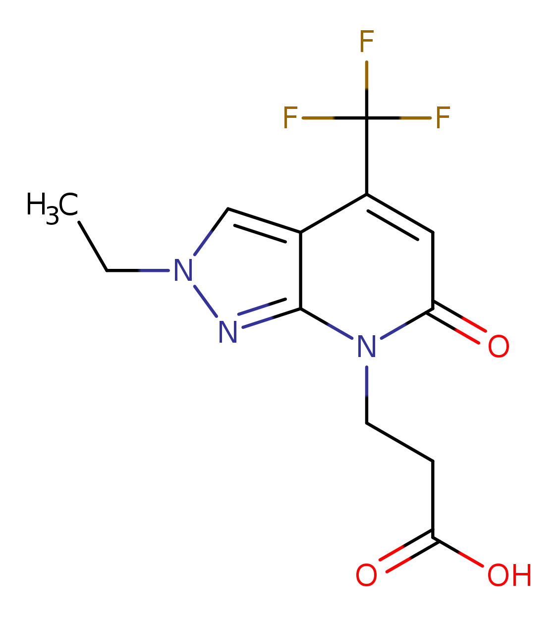 3-(2-Ethyl-6-oxo-4-(trifluoromethyl)-2H-pyrazolo[3,4-b]pyridin-7(6H)-yl)propanoic acid