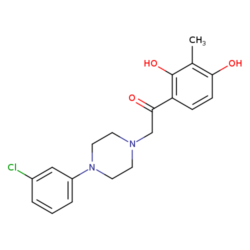 2-[4-(3-chlorophenyl)piperazin-1-yl]-1-(2,4-dihydroxy-3-methylphenyl)ethan-1-one