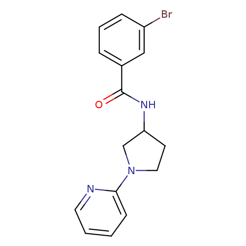 3-bromo-N-[1-(pyridin-2-yl)pyrrolidin-3-yl]benzamide