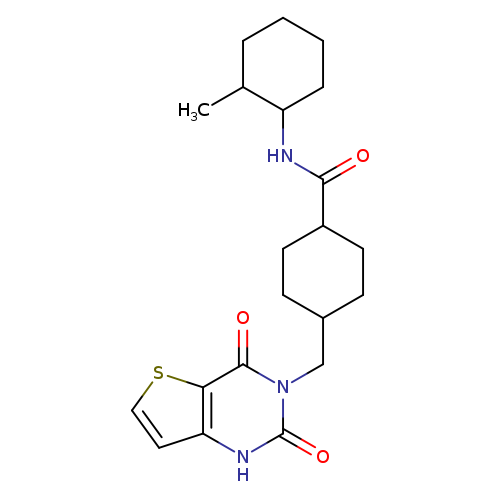 4-({2,4-dioxo-1H,2H,3H,4H-thieno[3,2-d]pyrimidin-3-yl}methyl)-N-(2-methylcyclohexyl)cyclohexane-1-carboxamide