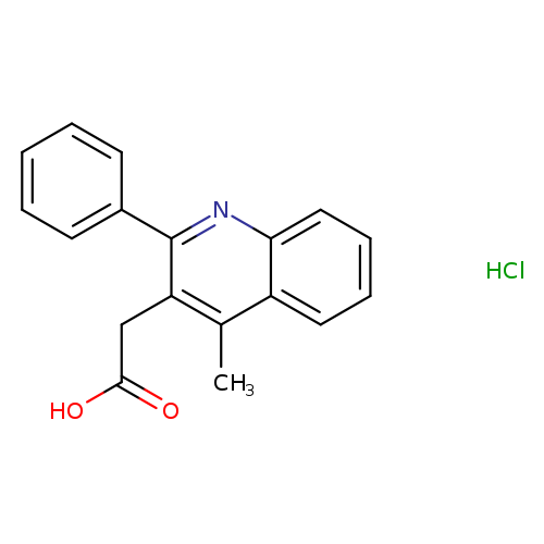 2-(4-methyl-2-phenylquinolin-3-yl)acetic acid hydrochloride