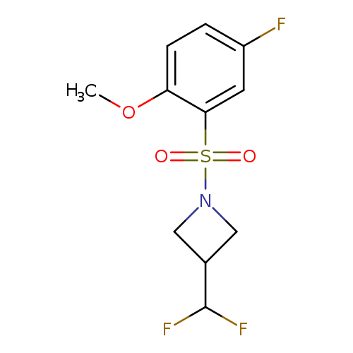 3-(difluoromethyl)-1-(5-fluoro-2-methoxybenzenesulfonyl)azetidine